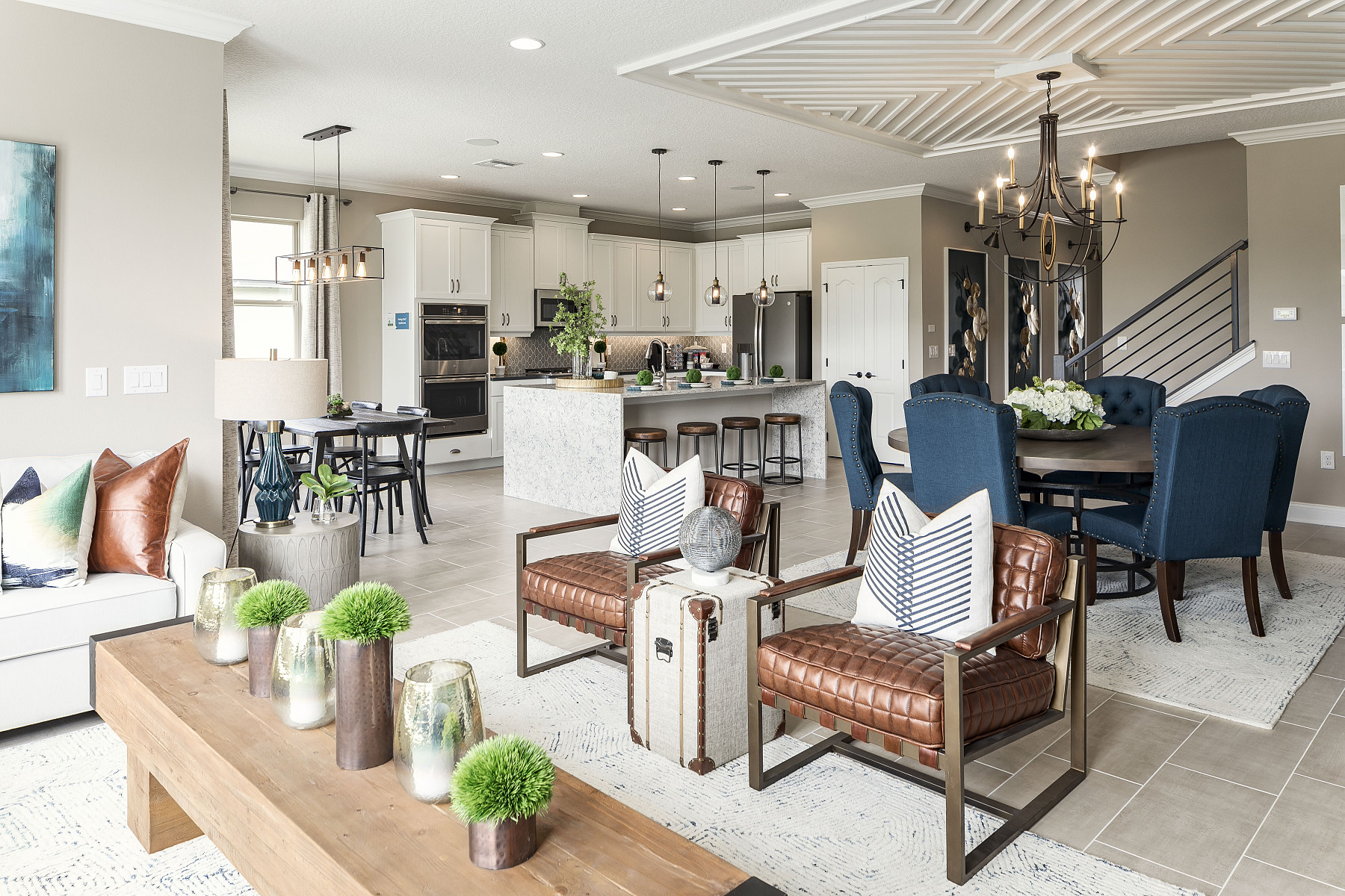 Layered Home Decorations in Living Room